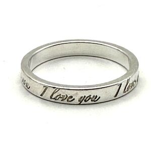 Tiffany & Co Silver “ I Love You “ Band / Ring Size 6